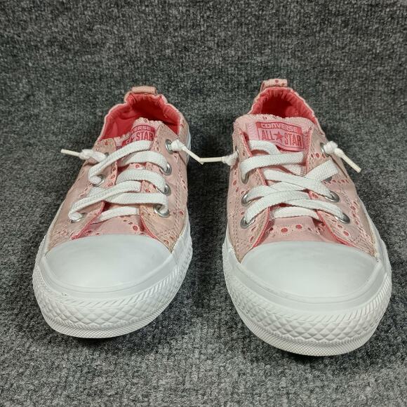 Converse Chuck Taylor All Star Shoreline Shoes Womens Size 9 Pink Eyelet Slip On - Picture 3 of 7